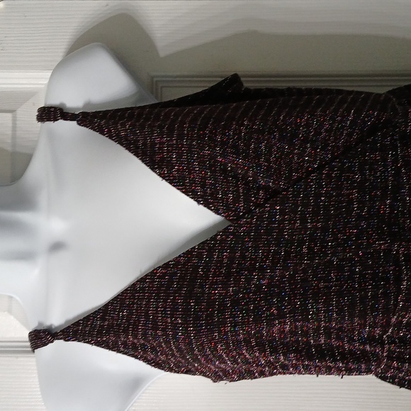 Wild Fable rainbow metallic wide leg spaghetti strap jumpsuit pants romper Sz S - Picture 5 of 10